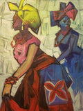 Art & Crafts Painting African Art, Painting, Dancing Time IV