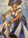 Art & Crafts Painting African Art, Painting, Dancing Time V