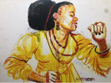 Art & Crafts Painting African Art, Painting, Dancing Time XI.