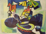 Art & Crafts Painting African Art, Painting, Dinner Time I