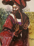 Art & Crafts Painting African Art, Painting, Elegance IV.
