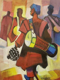 Art & Crafts Painting African Art, Painting, Entertainers I