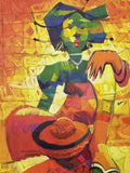 Art & Crafts Painting African Art, Painting, Lunch Time I