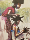 Art & Crafts Painting African Art, Painting, Make Up Time I