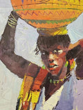Art & Crafts Painting African Art, Painting, Milk Maid IV