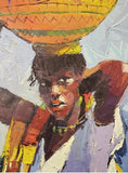Art & Crafts Painting African Art, Painting, Milk Maid IV