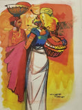 Art & Crafts Painting African Art, Painting, Milk Maid V