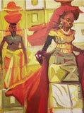 Art & Crafts Painting African Art, Painting, Milk Maid XII