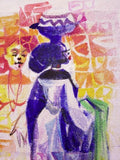 Art & Crafts Painting African Art, Painting, Milk Maid XV.
