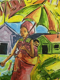Art & Crafts Painting African Art, Painting, Motherhood I.