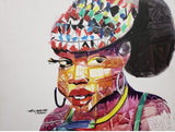 Art & Crafts Painting African Art, Painting, My Portrait III