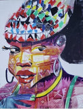 Art & Crafts Painting African Art, Painting, My Portrait III