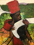 Art & Crafts Painting African Art, Painting, Nigerian Igbo Chief I.