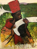 Art & Crafts Painting African Art, Painting, Nigerian Igbo Chief I.