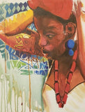 Art & Crafts Painting African Art, Painting, Our Daughter III