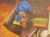 Art & Crafts Painting African Art, Painting, Queen Mother 1