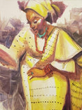 Art & Crafts Painting African Art, Painting, Queen Mother II