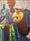 Art & Crafts Painting African Art, Painting, The Drummer 1