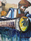 Art & Crafts Painting African Art, Painting, The Drummer IV.
