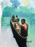 Art & Crafts Painting African Art, Painting, The Fisher Men I.