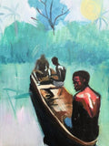 Art & Crafts Painting African Art, Painting, The Fisher Men I.