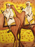 Art & Crafts Painting African Art, Painting, The Horse Men 1.