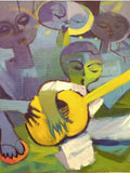 Art & Crafts Painting African Art, Painting, The Performer I