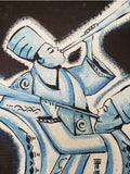 Art & Crafts Painting African Art, Painting, The Trumpeter III.