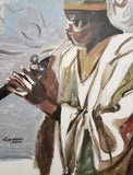 Art & Crafts Painting African Art, Painting, The Trumpeter IV.