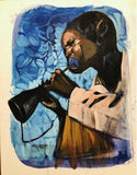 Art & Crafts Painting African Art, Painting, The Trumpeter V.
