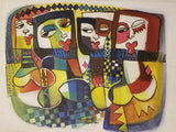 Art & Crafts Painting African Art, Painting, True Friends IV