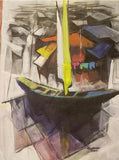 Art & Crafts Painting African Art, Painting, Urban Life II