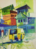 Art & Crafts Painting African Art, Painting, Urban Life IX.
