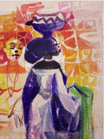African Art, Painting, Milk Maid XV. - Afro Crafters